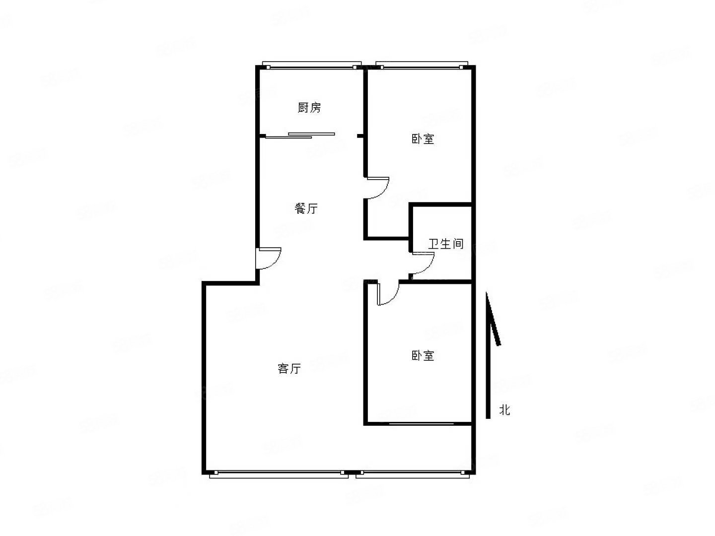 天水供电公司住宅小区2室2厅1卫111㎡南北77万