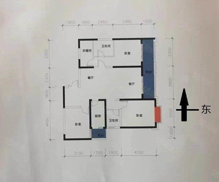 融城昆明湖臻园B区3室2厅2卫123㎡东130万