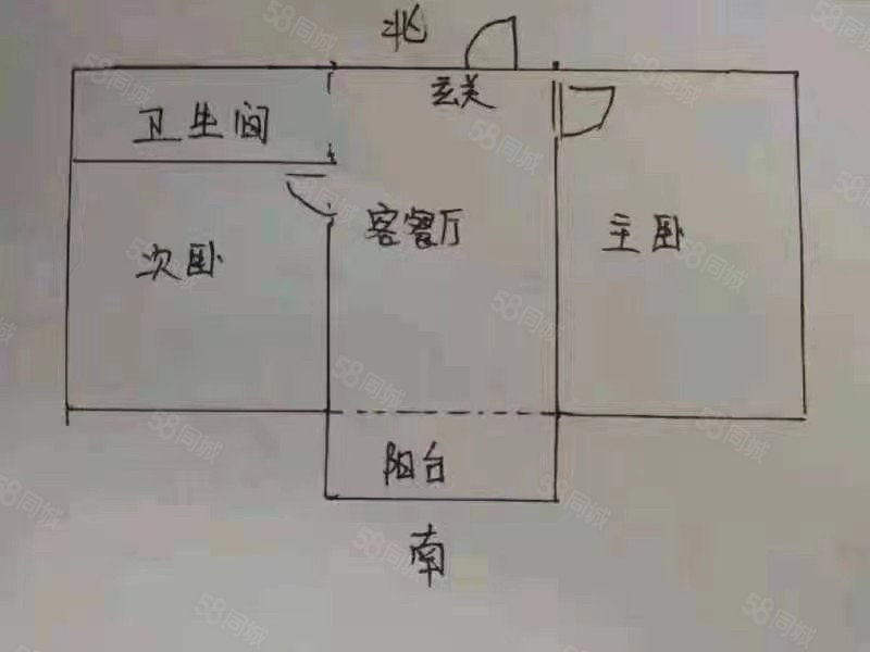 新北东区1室1厅1卫37㎡南北2.8万