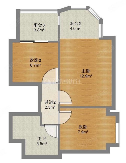 长江瑞景3室2厅2卫122.4㎡东西105万