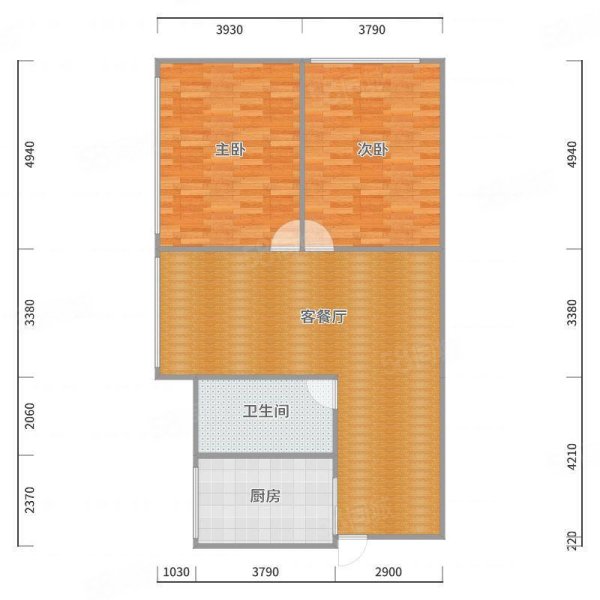 中华路7号小区2室2厅1卫91.37㎡南北40.8万