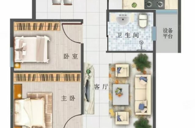 盛唐时代广场(住宅)2室1厅90㎡35万二手房图片
