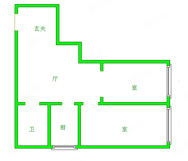 枫丹白鹭2室1厅1卫86.55㎡南北152万