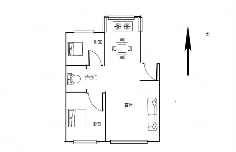 沈阔家园2室2厅1卫94㎡南北79.8万