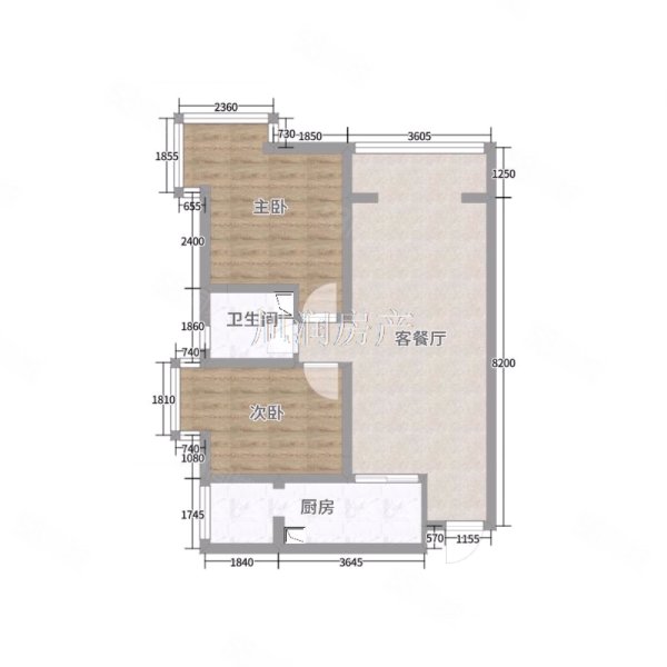 文华苑(B区)2室2厅1卫86.15㎡南北50万