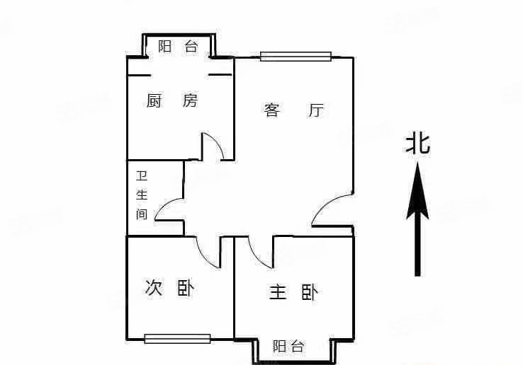 青唐小镇南苑2室1厅1卫89㎡南北59万