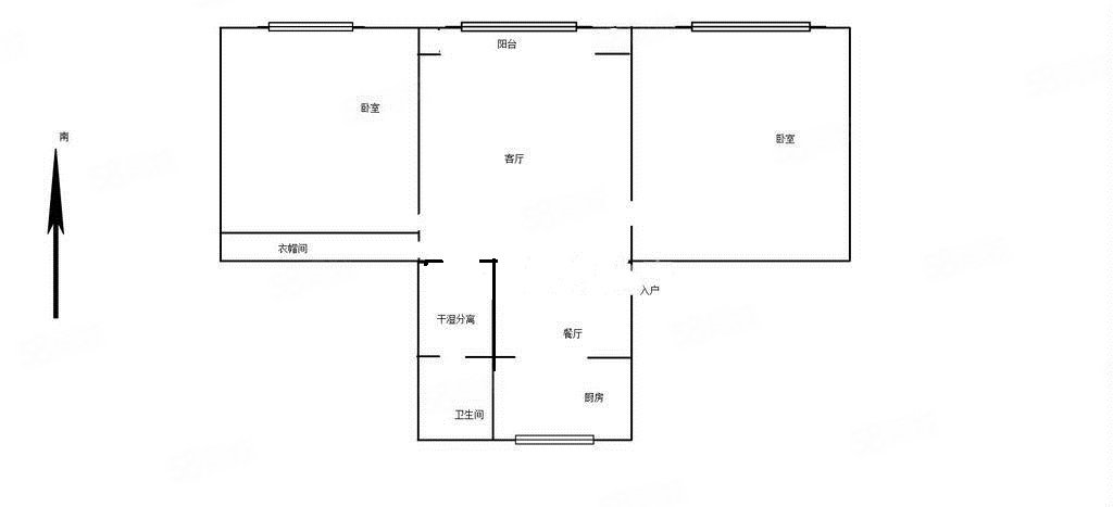 蓝光雍锦香颂2室1厅1卫82㎡南110万