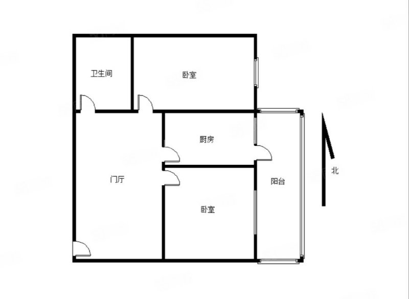 白毛小区2室1厅1卫68.8㎡东58万