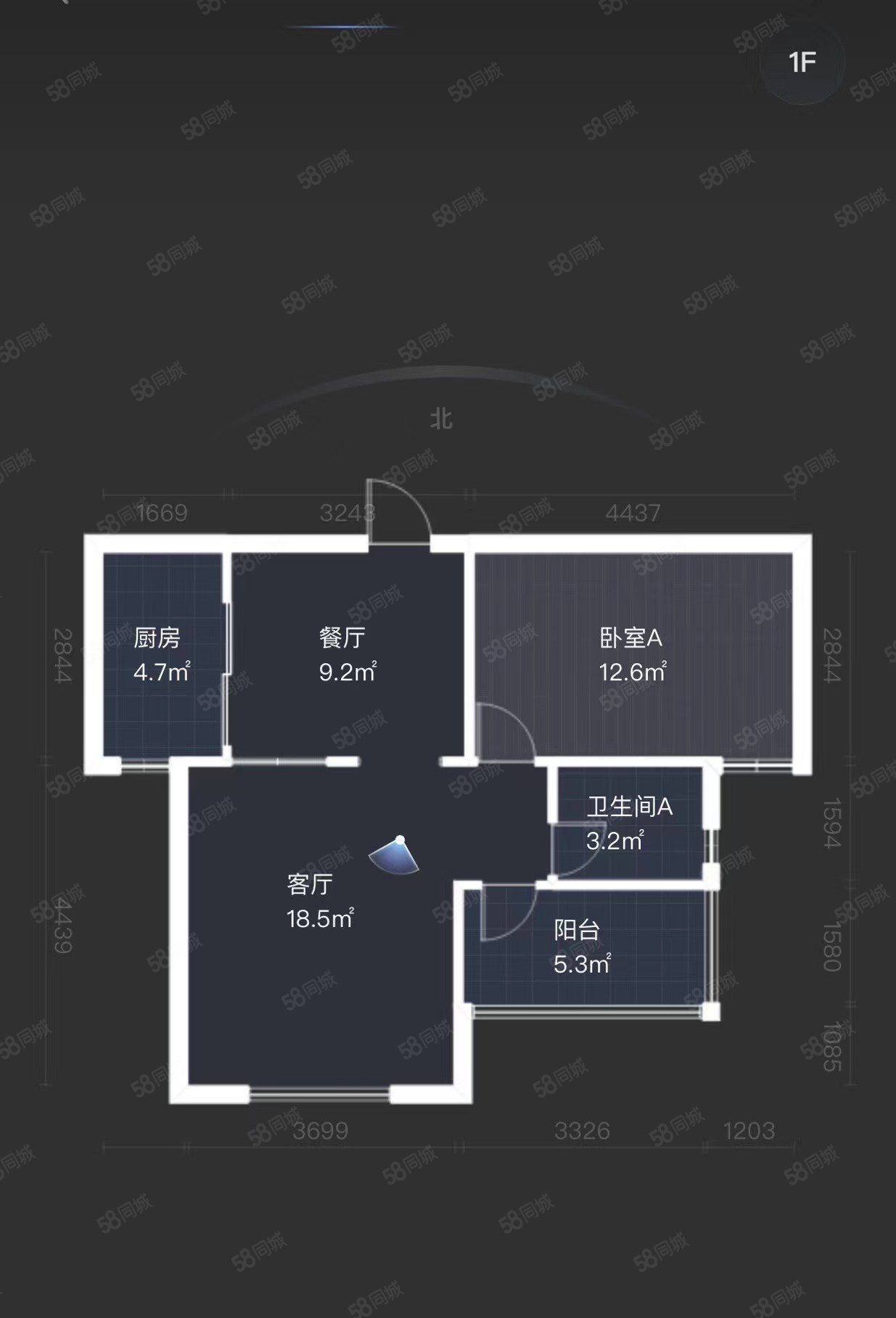 大众湖滨花园3室2厅2卫89㎡南北92万