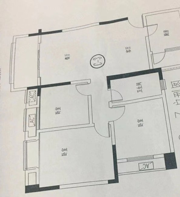 茅溪路红沙丽景(A区)4室1厅2卫115.43㎡南85万