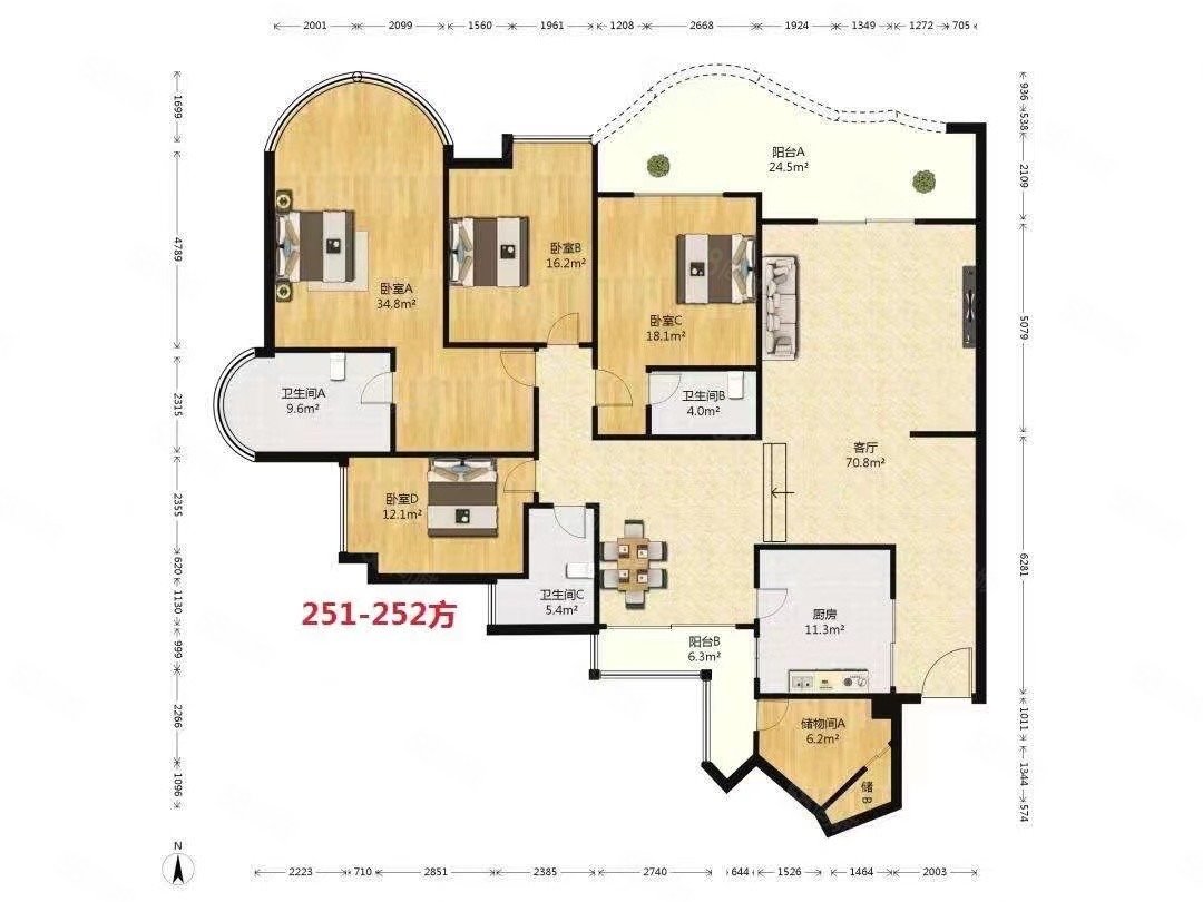 佣金069珠江帝景克莱一线江景大五房看房方便