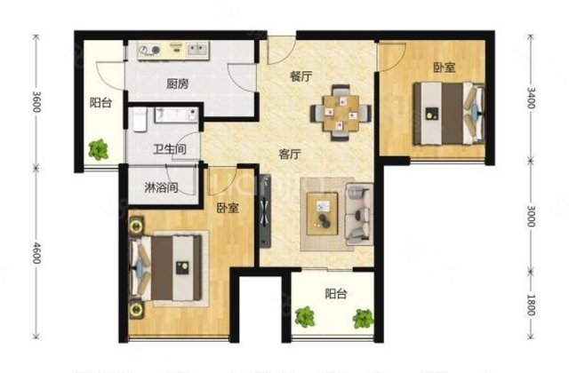 乐古浪2室1厅79.78㎡60万二手房图片