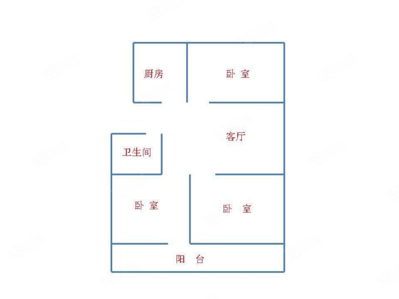 地税局家属院(冀州)3室1厅1卫102㎡南48.68万