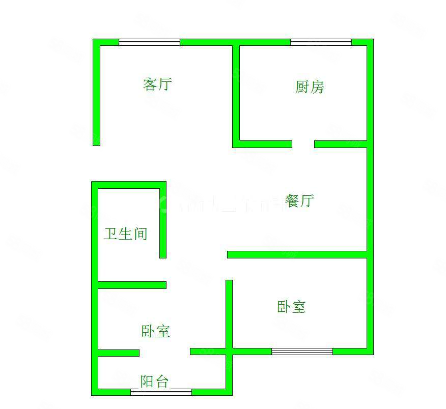 香格丽苑2室2厅1卫83.38㎡南北38.8万