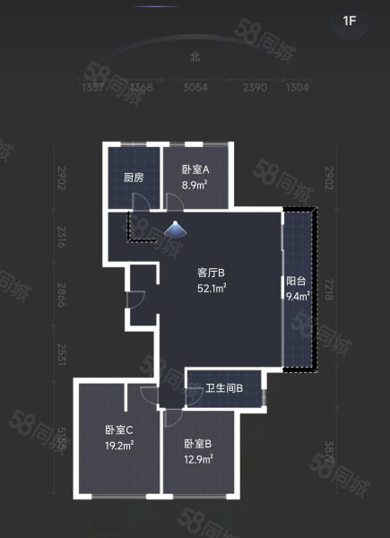 全运村翡翠园(A区)4室3厅3卫141.92㎡南北307万