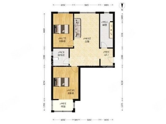 馨瑞嘉園2室1廳1衛(wèi)91.53㎡南北335萬