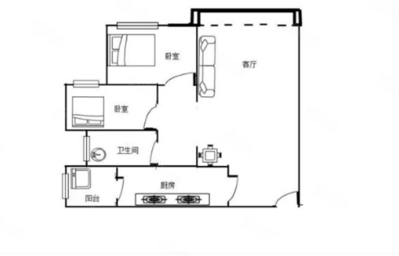 国盛绣美丰文3室1厅1卫85㎡南48万