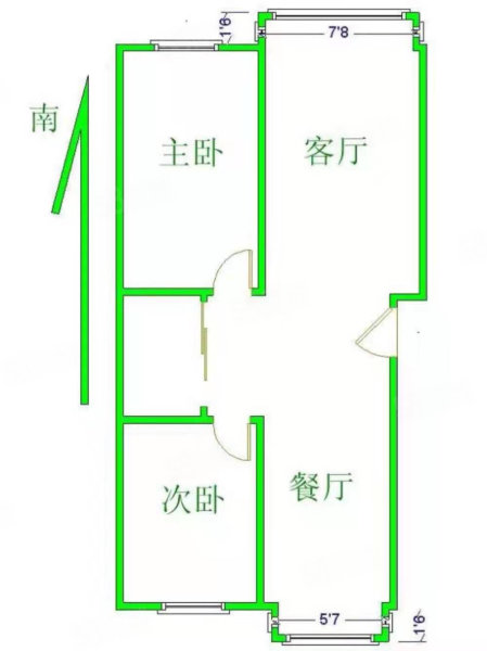 容大印象江南2室1厅1卫74㎡南北36.8万