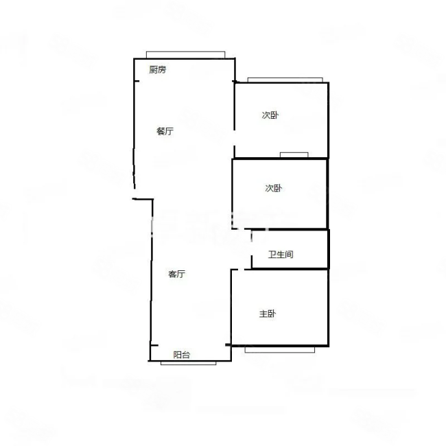 东城小区(涿鹿)3室2厅1卫105㎡南北43万