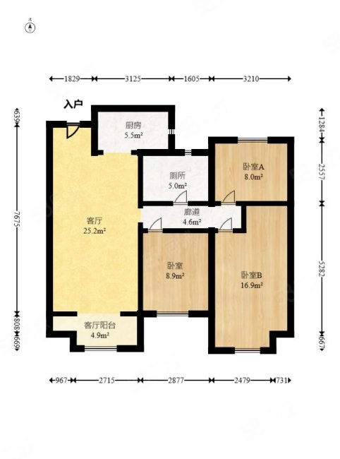 万科白鹭郡3室2厅2卫100.05㎡南北127.8万