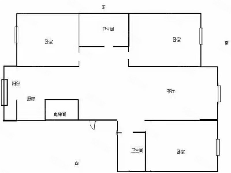 天薇丽景园3室2厅2卫128.6㎡南北126万