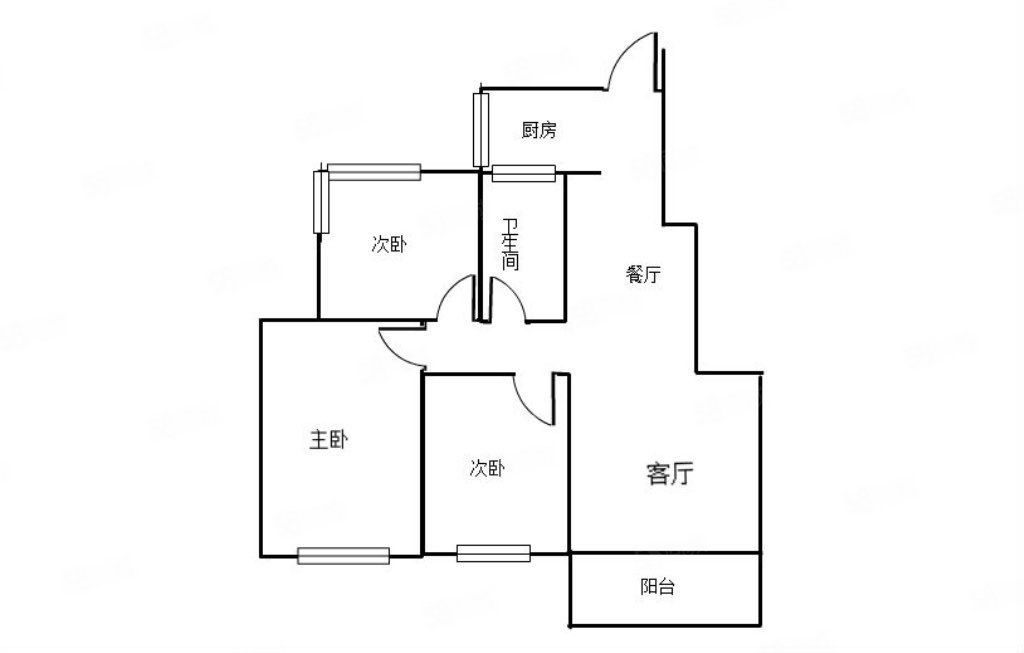 湘桂盛天名城一期3室2厅1卫98㎡南北50万