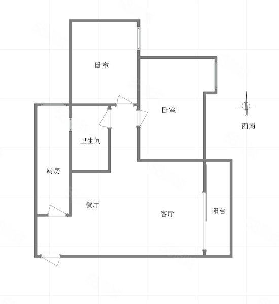 纳帕溪谷2室1厅1卫77㎡南北65万