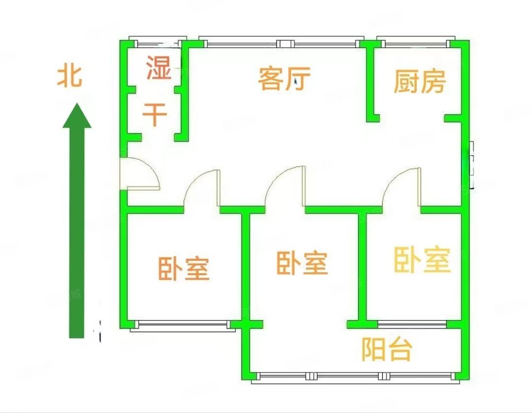 宝龙花园3室2厅2卫140㎡南北127.8万