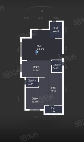 佳源优优锦城3室2厅2卫89.13㎡南102万