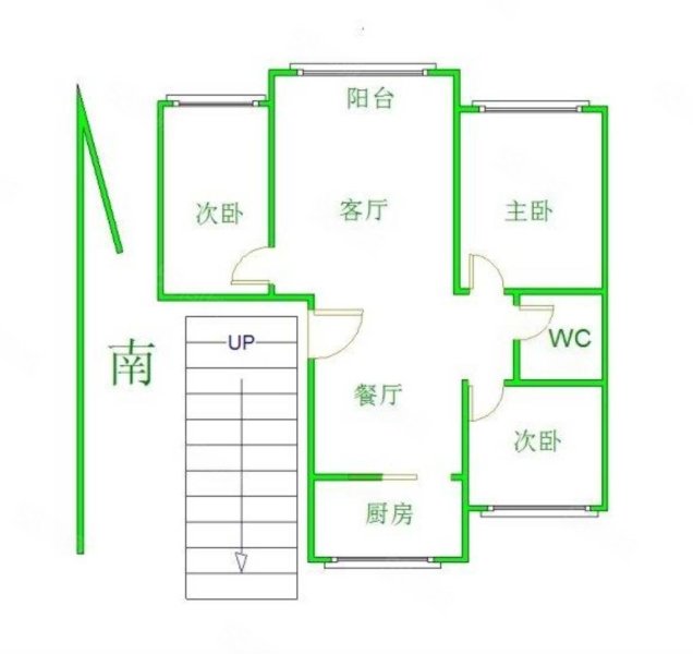 丽景新村3室2厅1卫118㎡南北77.6万