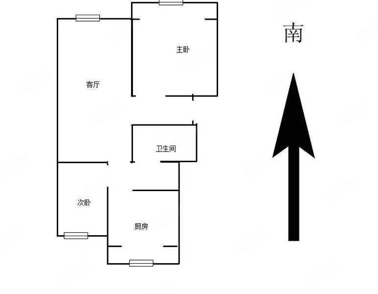 新悦家园(北区)2室1厅1卫93.02㎡南北318万