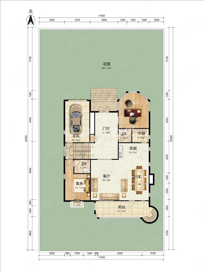 清錦源7室5廳6衛(wèi)522㎡南北4500萬