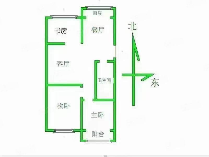 新科园(东区)3室2厅1卫112㎡南北120万