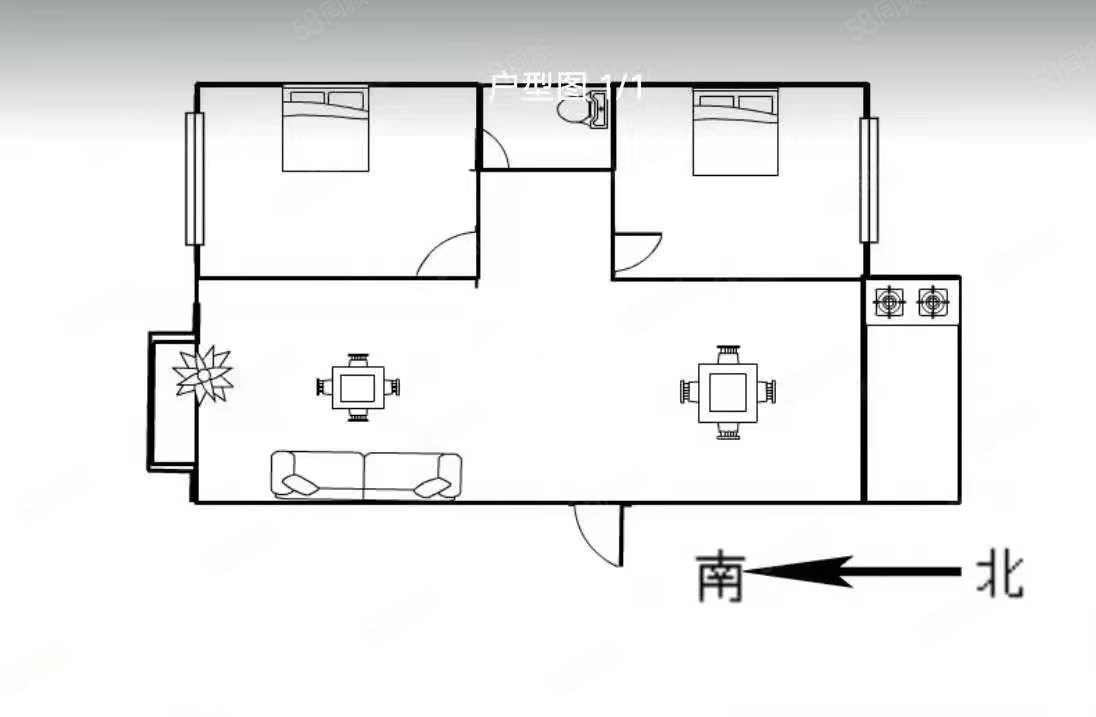 锦绣苑2室2厅1卫98㎡南55万