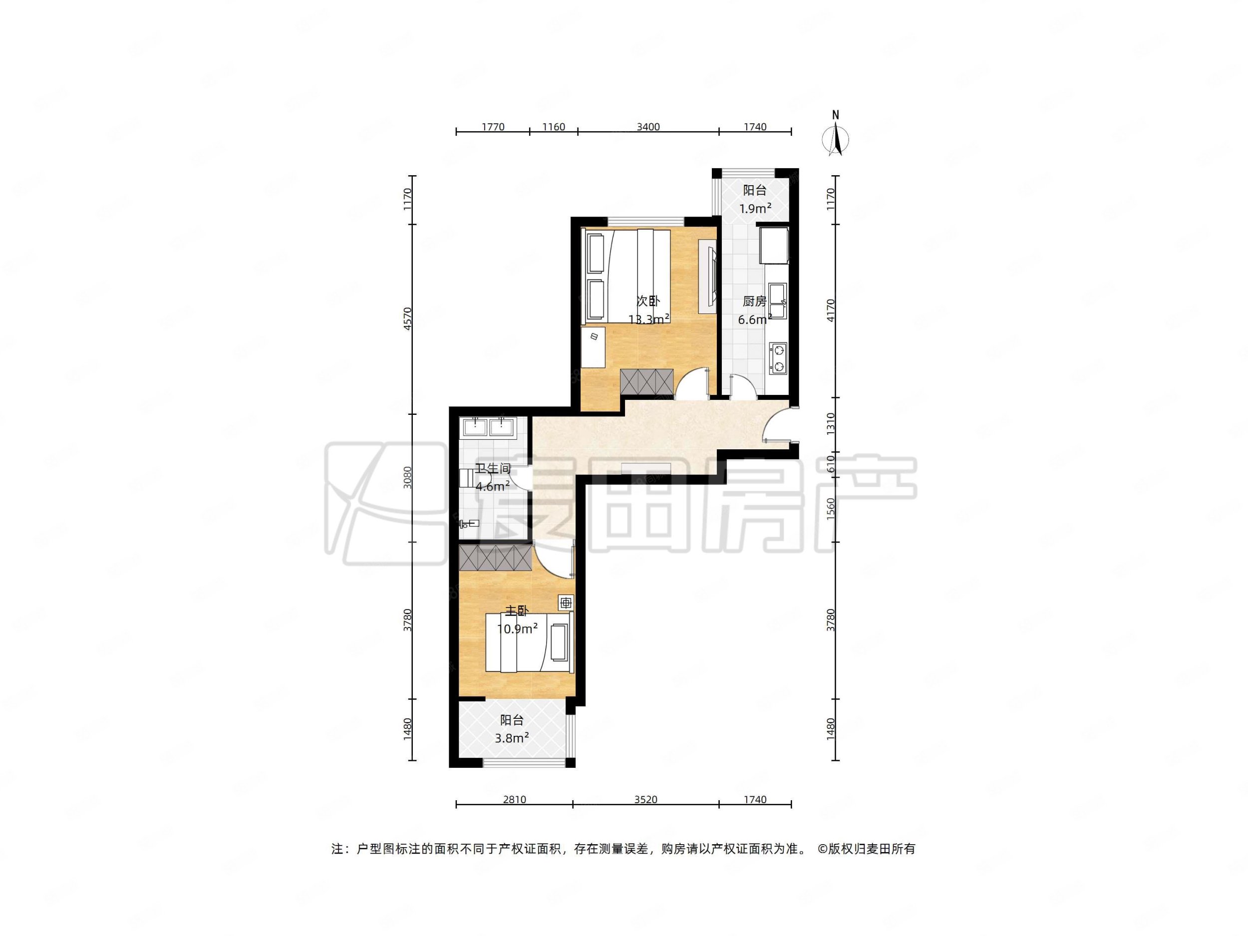 裕和嘉園2室1廳1衛(wèi)77㎡南北500萬