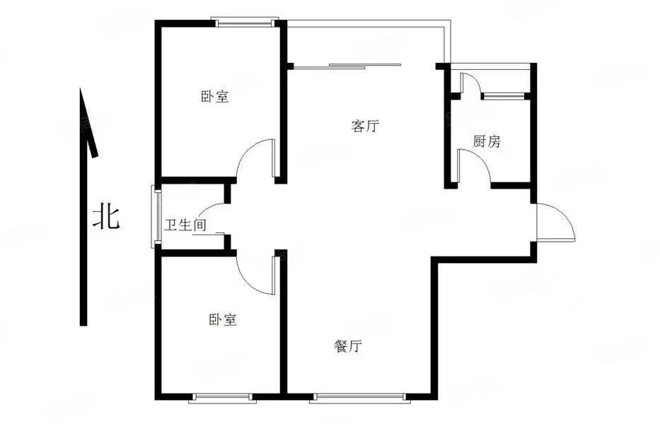 金山钻石公寓2室1厅1卫53.77㎡南北40.8万