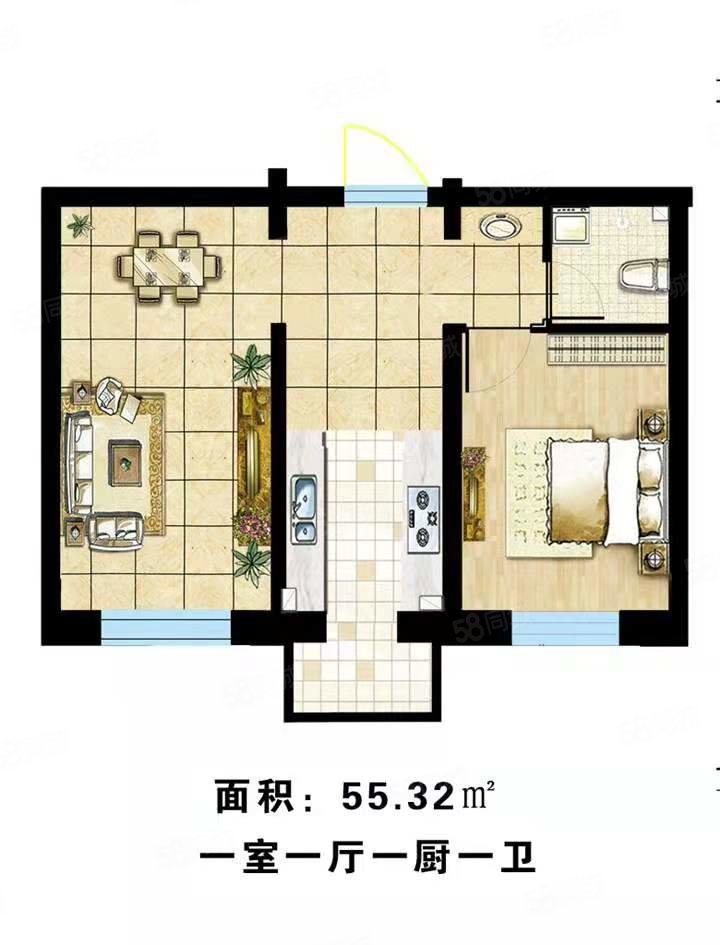 荣和城(六期)4室3厅3卫162.91㎡南北154万