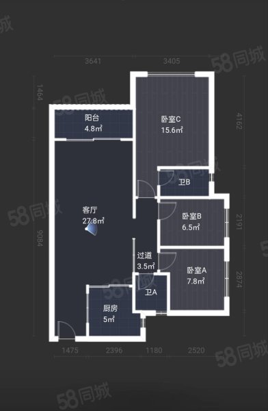 龙光水悦龙湾3室2厅1卫88.92㎡南105万