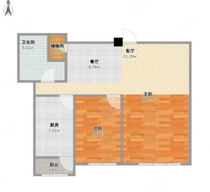 城北小区3室2厅1卫105㎡南北99.8万