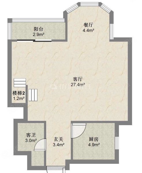 长江瑞景3室2厅2卫122.4㎡东西105万