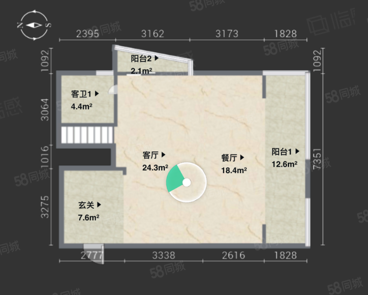 浅水湾5室2厅5卫234.56㎡南北456万