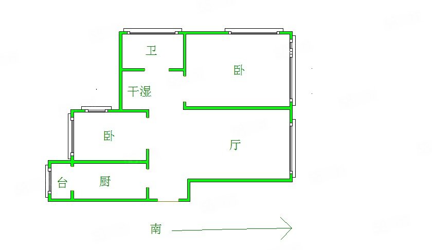 南仓新苑2室1厅1卫84㎡南109万