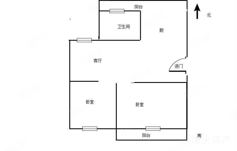 一品园2室2厅1卫78.04㎡南158万