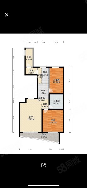 亚龙湾壹号2室2厅1卫116.79㎡南北56万