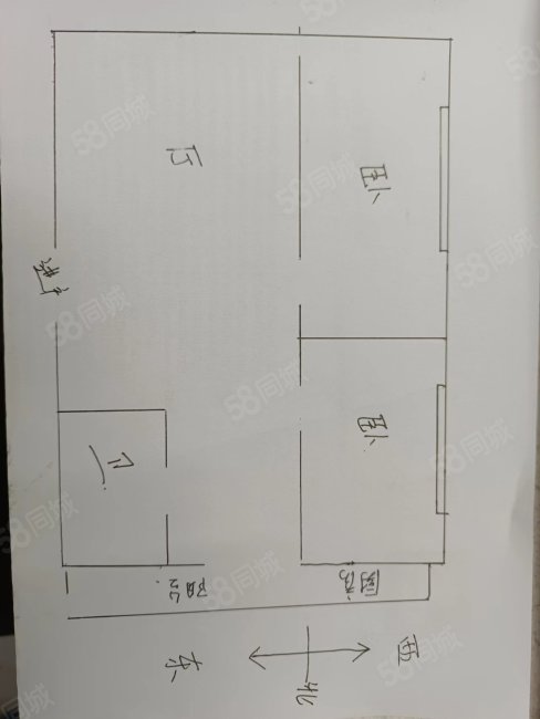 东电两万米小区2室1厅1卫58㎡西北81万