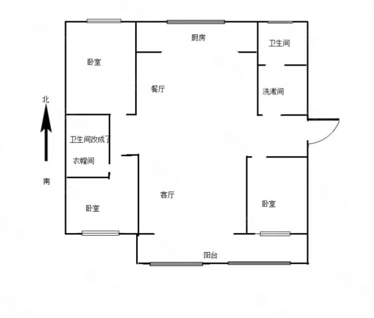 美林花园3室2厅2卫155.49㎡南北99万