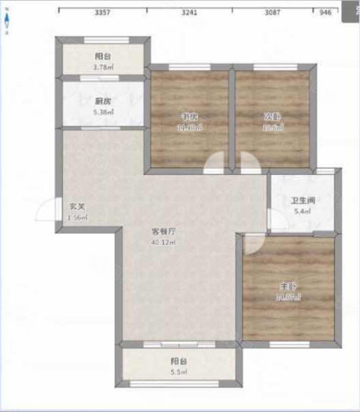 玉秀湾东区3室2厅1卫113㎡南北115万