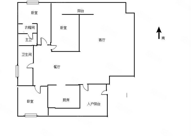 时代山湖海(一至五期)3室2厅2卫128.69㎡南210万
