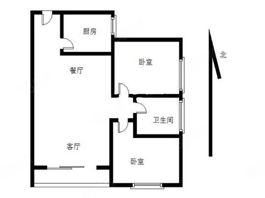 文艺新村2室2厅1卫73.69㎡南北48万