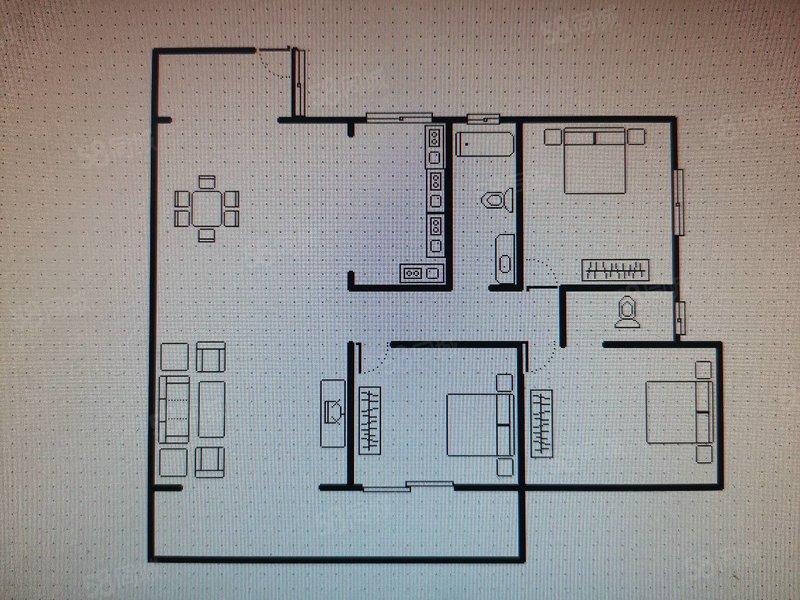 【15图】东方天城, 户型, 南向3房,凤翔大道-清远58同城